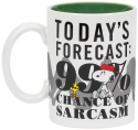 Peanuts by Department 56 6002591 99 Percent Chance of Sarcasm Mug
