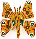 African Tin Animals PTIBUT Butterfly Painted Tin Statue Mini