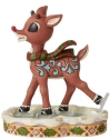 Jim Shore Rudolph Reindeer 6009112 Rudolph Ice Skating Figurine